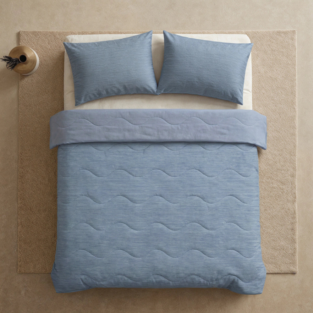 Zelesta Special Cooling Blend Sommerbettdecke - Sanftes Blau