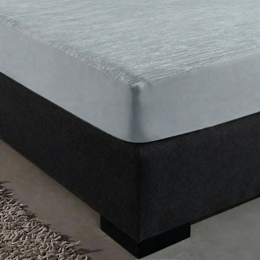 Zelesta Special Cooling Blend Spannbettlaken - Warmes Leinen-Grau