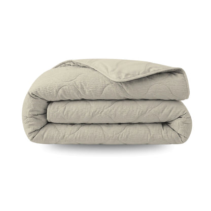 Zelesta Special Seersucker Sommerbettdecke - Mandelmilch Beige