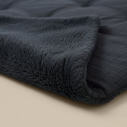 Zelesta Teddy Baumwolle Mousseline - Anthracite