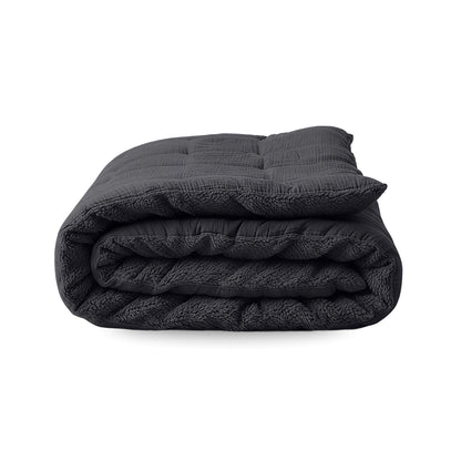 Zelesta Teddy Baumwolle Musselin - Anthracite