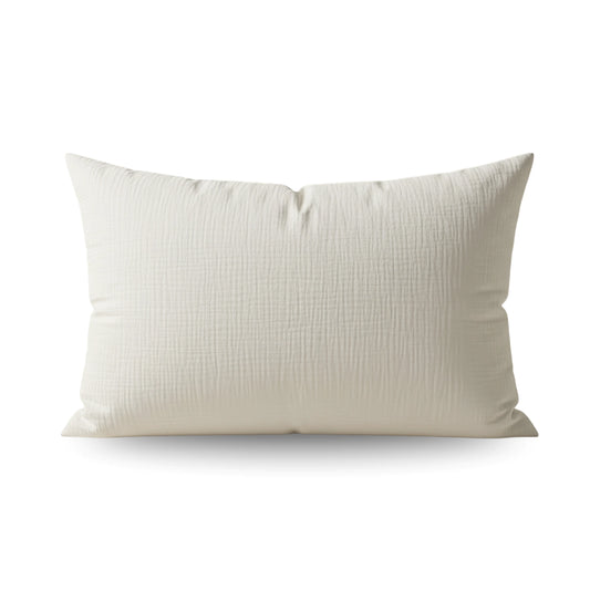 Teddy Baumwolle Mousseline Kissenbezüge Set von 2 - Beige