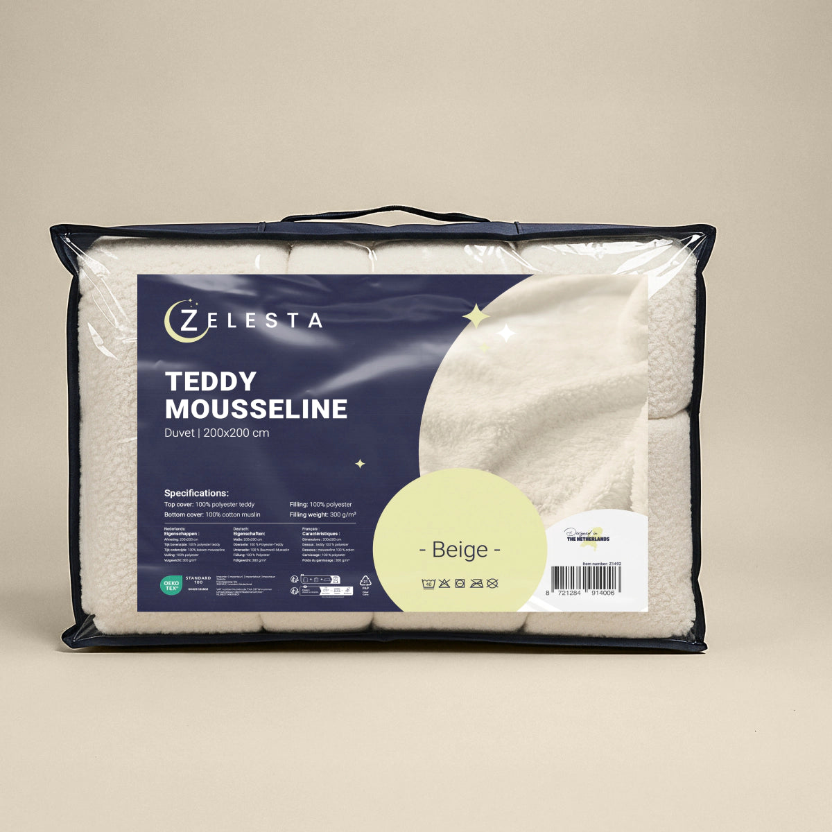 Zelesta Teddy Baumwolle Mousseline - Beige