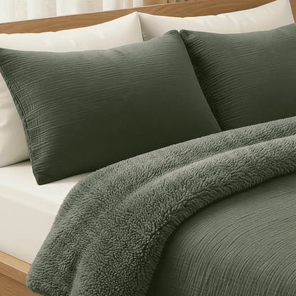 Zelesta Teddy Baumwolle Musselin - Green