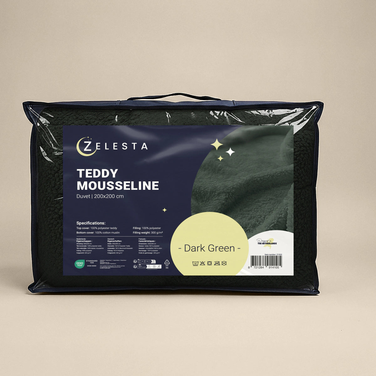 Zelesta Teddy Baumwolle Mousseline - Green