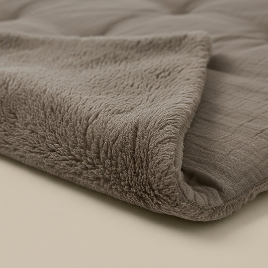 Zelesta Teddy Baumwolle Mousseline - Taupe