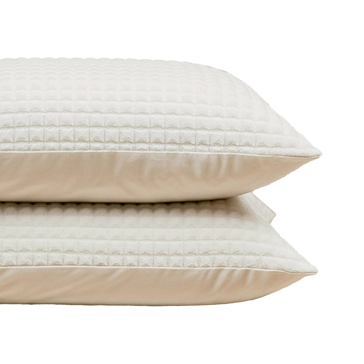 Zelesta Teddy Check Kissenbezüge - Creme