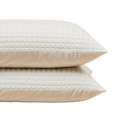 Zelesta Teddy Check Kissenbezüge - Creme