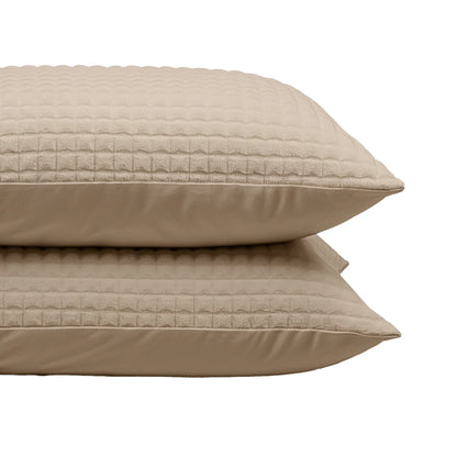 Zelesta Teddy Check Kissenbezüge - Taupe