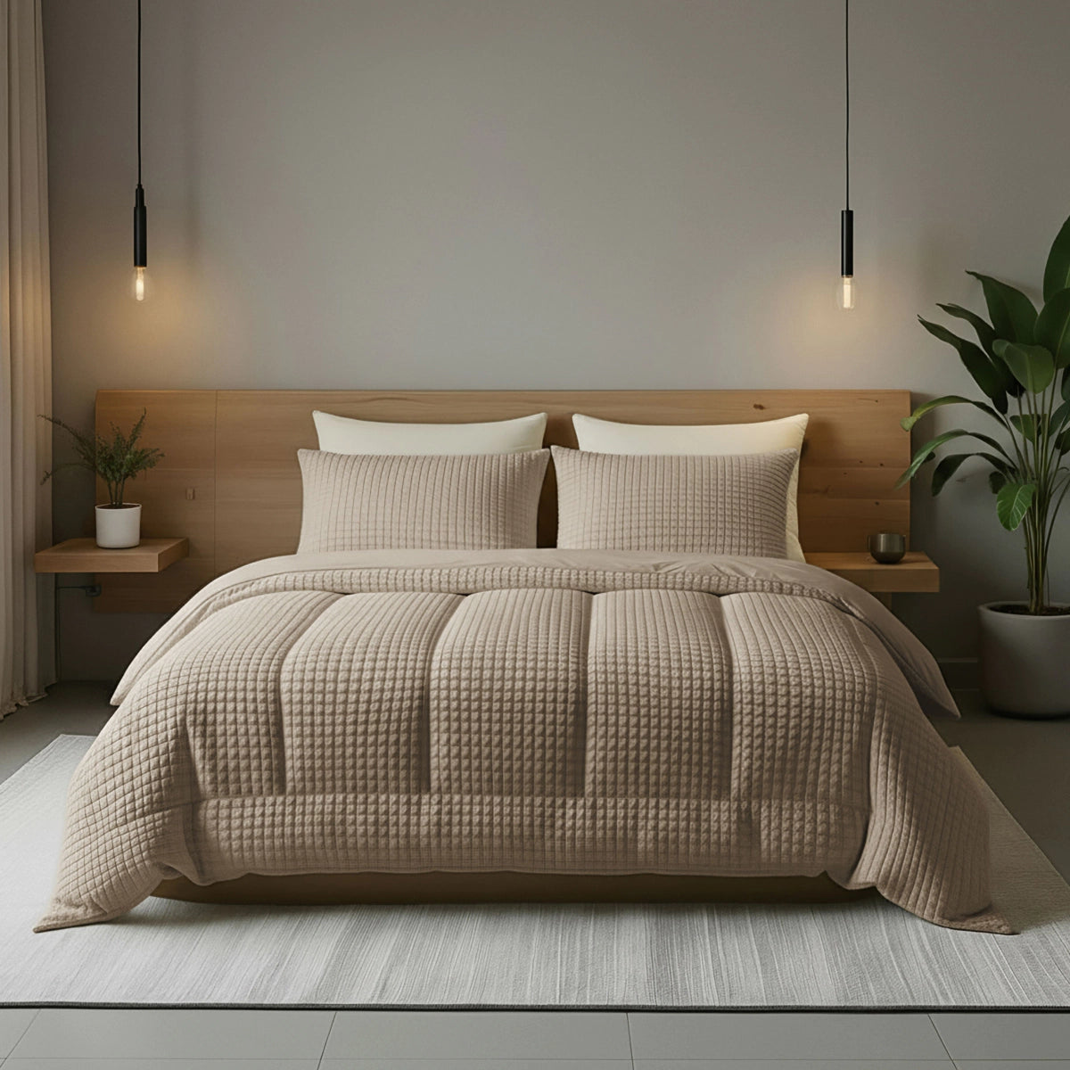 Zelesta Teddy Check - Taupe