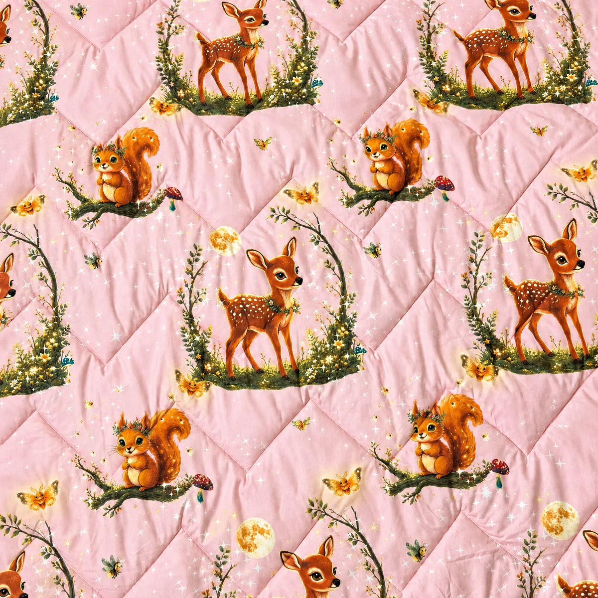 Zelesta Comfort Glow in the Dark Bettdecke - Forest Friends