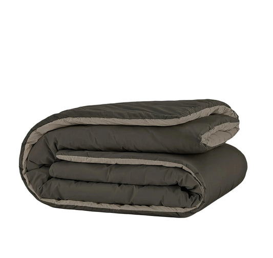 Zelesta Pure Duo Nahtlose Baumwolle Bettdecke - Schwarz & Anthrazit