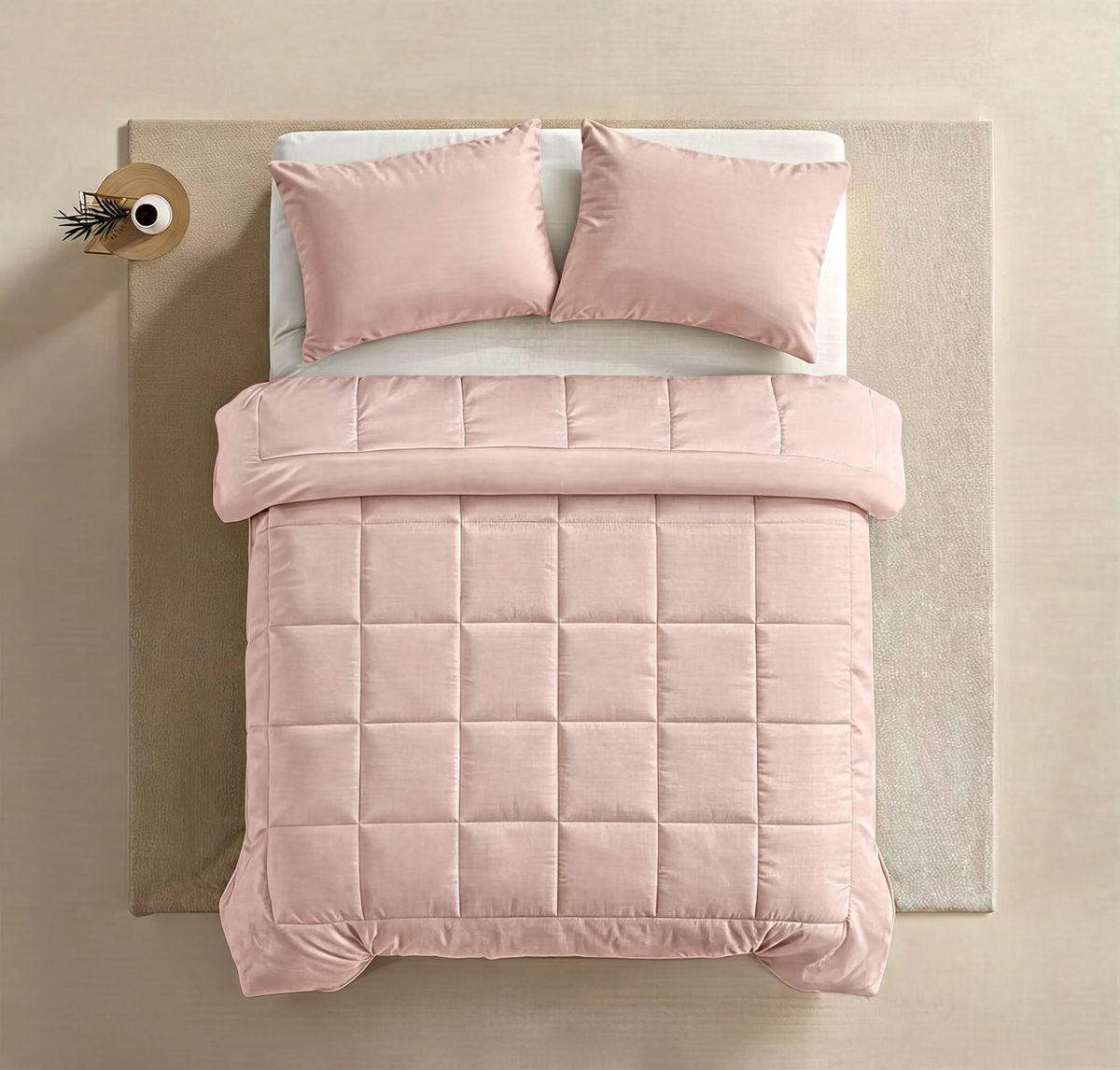 Zelesta Pure Uni Kissenbezüge Baumwolle Set von 2 - Rosa