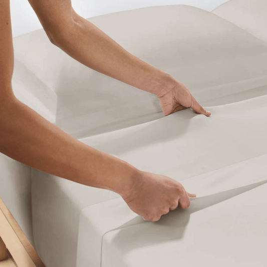 Baumwolle Premium Laken - Creme