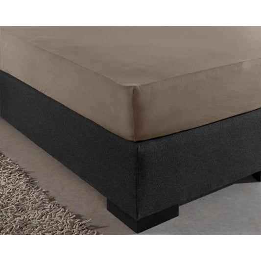 Spannbetttuch Doppel Jersey Taupe