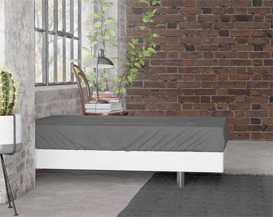 Premium Flanell Spannbetttuch Anthrazit