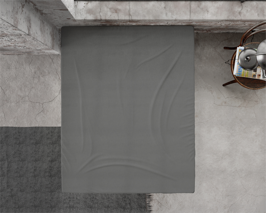 Premium Flanell Spannbetttuch Anthrazit