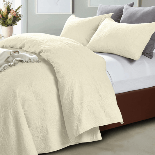 Wave Creme Tagesdecke