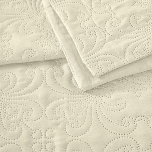 Wave Creme Tagesdecke