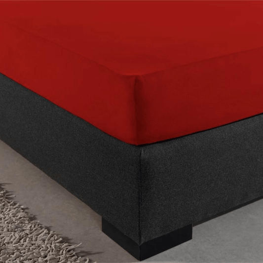Spannbetttuch Doppel Jersey Rot