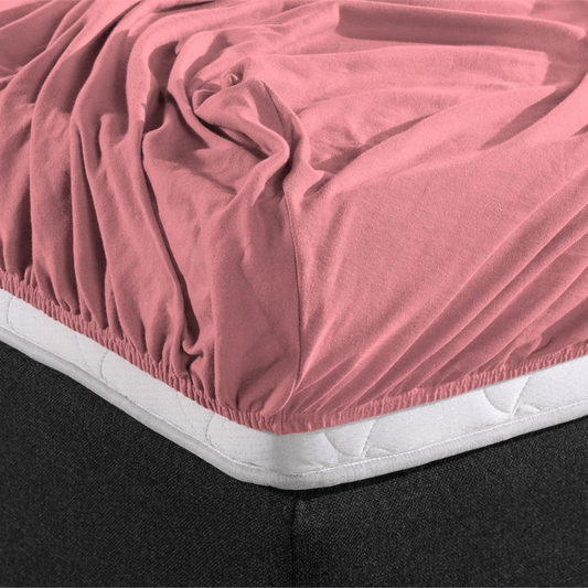 Spannbetttuch Doppel Jersey Rosa
