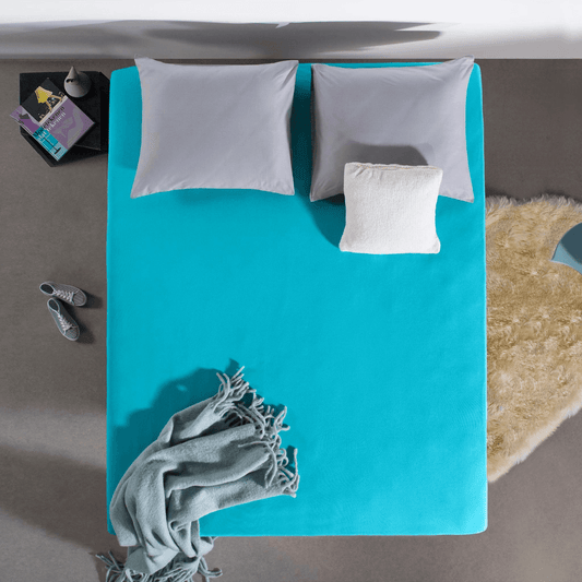 Spannbetttuch Doppel Jersey Türkis