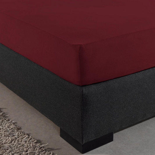 Spannbettlaken Single Jersey Bordeaux