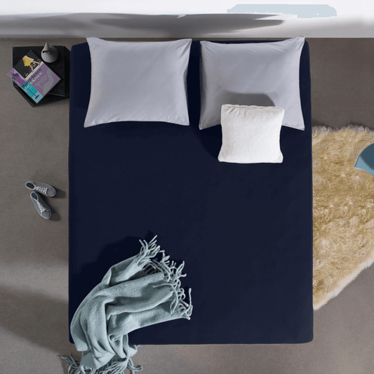 Spannbetttuch Single Jersey Indigo Blau