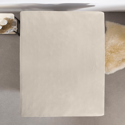 Jersey Topper Spannbettlaken Creme