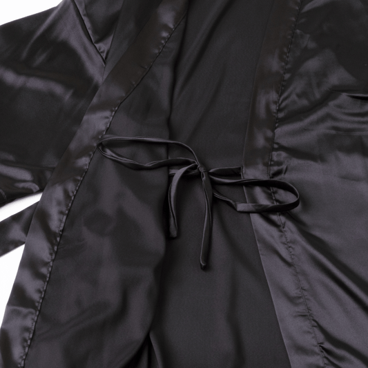 Kimono Satin Schwarz
