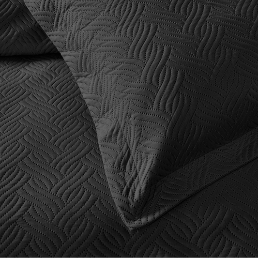 Wave Schwarz Tagesdecke