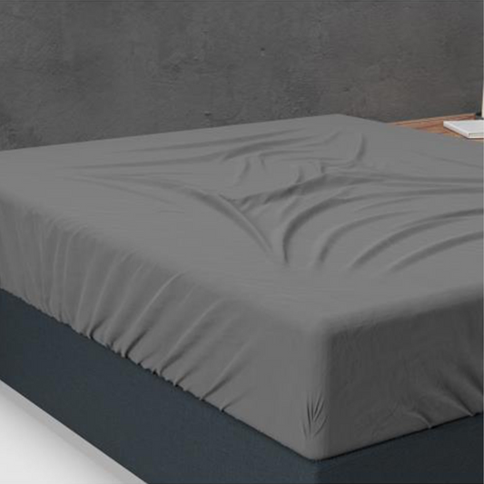 Basic Flanell Spannbetttuch Anthrazit