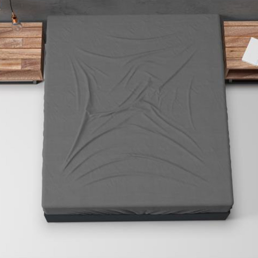 Basic Flanell Spannbetttuch Anthrazit