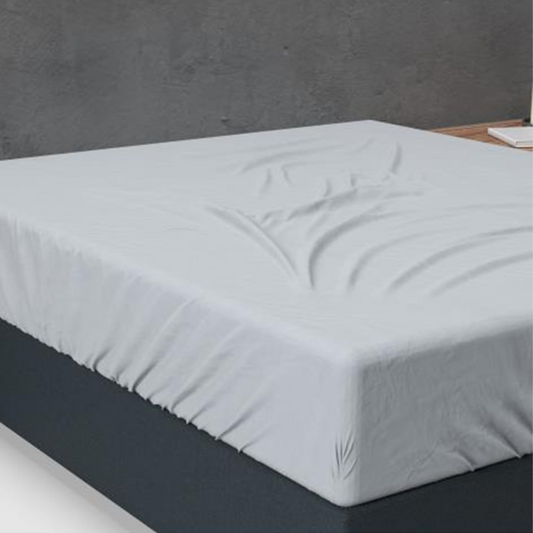 Basic Flanell Spannbetttuch Grau